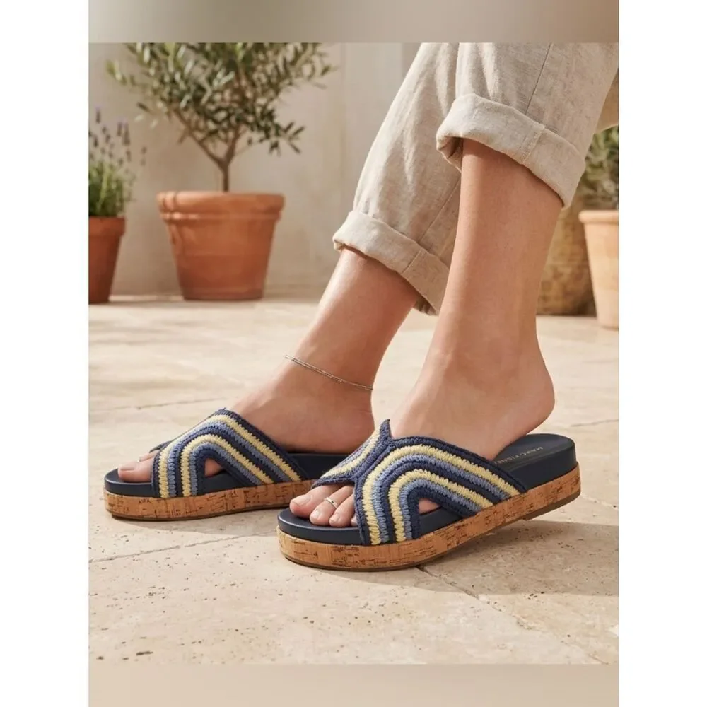 Marc Fisher Erim Women’s Woven Platform Sandals 8M